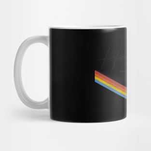 70S80S Rainbow Surfing Wave France Mug